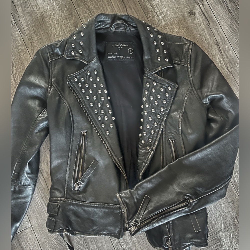 All Saints Studded Biker Jacket